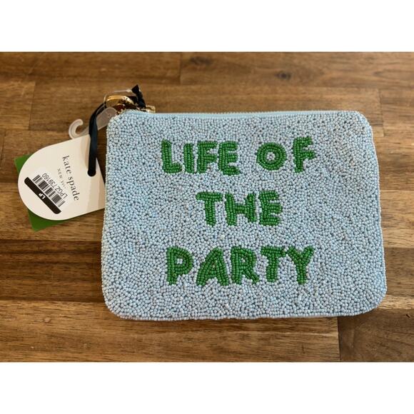 Kate Spade New York x Target Life of the Party Beaded Clutch Blue/ Green NWT - Picture 1 of 7